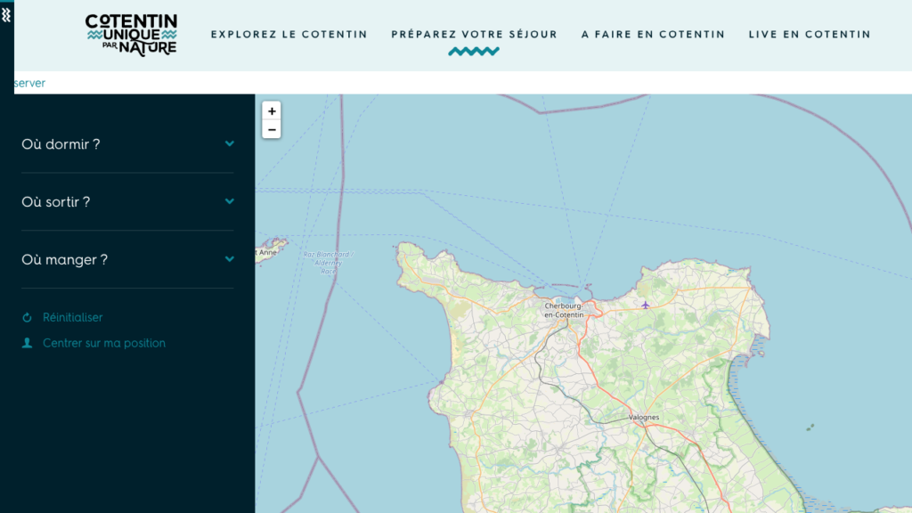 Carte interactive du Cotentin